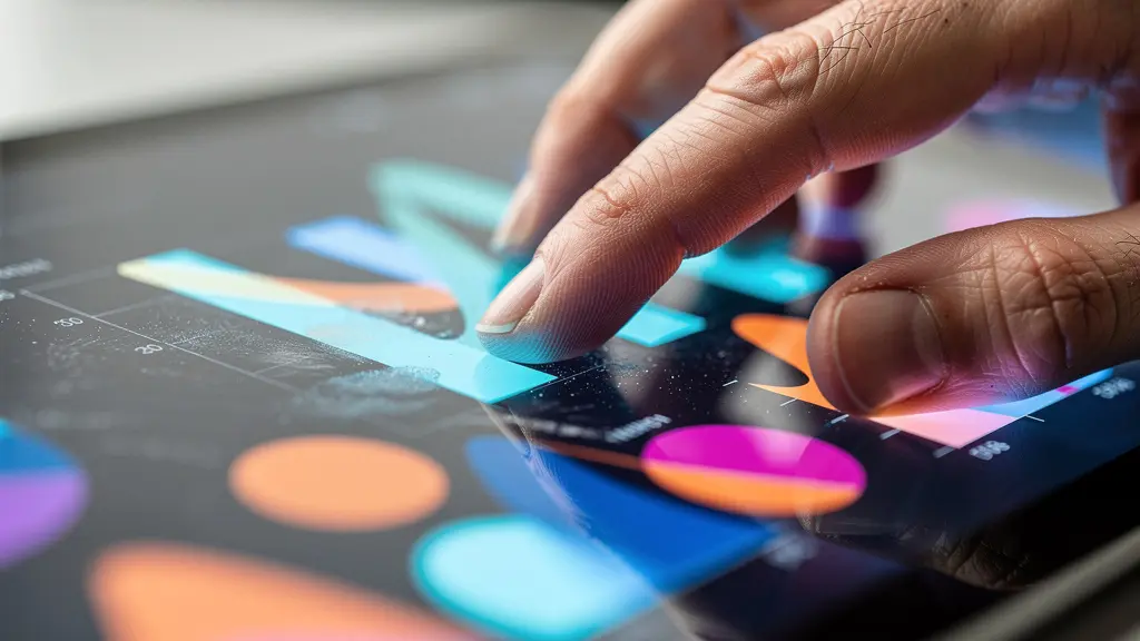 Agent immobilier consultant son tableau de bord digital avec statistiques de visites et retours clients