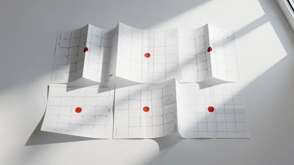 Calendrier avec marquage visuel de la période de franchise de 90 jours