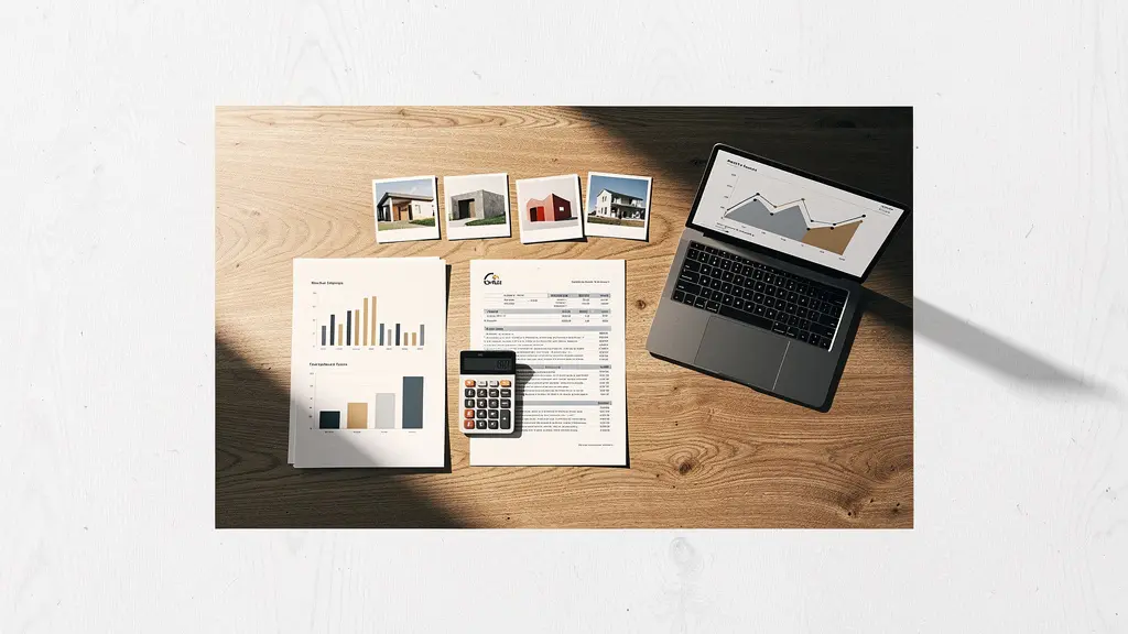 Investisseur analysant des documents fiscaux avec calculatrice et graphiques pour optimiser son statut LMNP