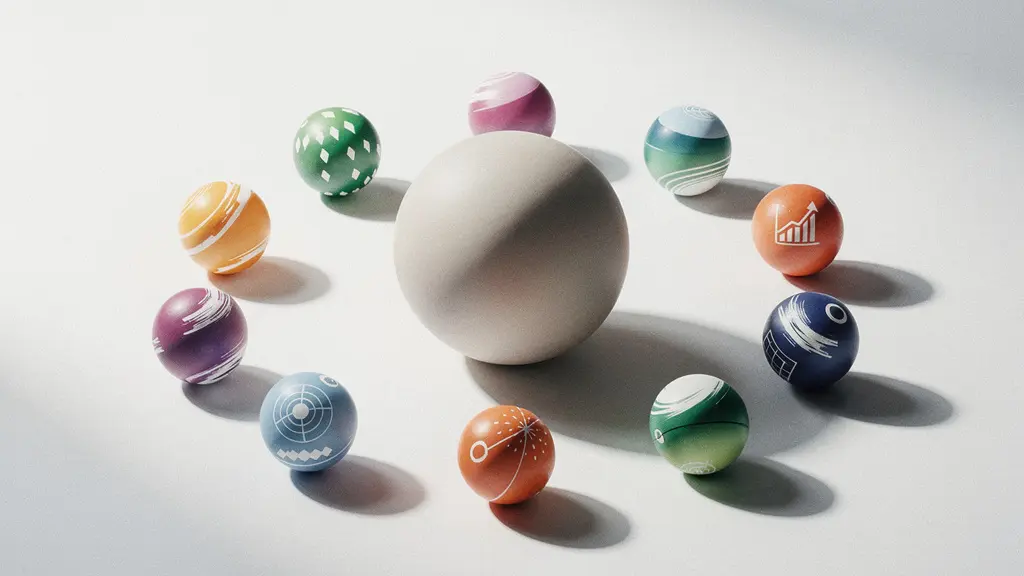 Représentation visuelle de la stratégie core-satellite d'investissement